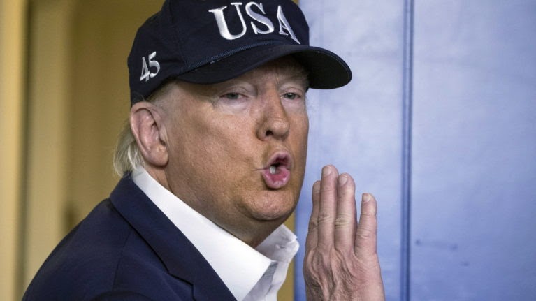 In this Mar. 14, 2020 photo, President Donald Trump talks after speaking during a news conference about the coronavirus in the James Brady Briefing Room at the White House in Washington. (Alex Brandon/AP/CP)
