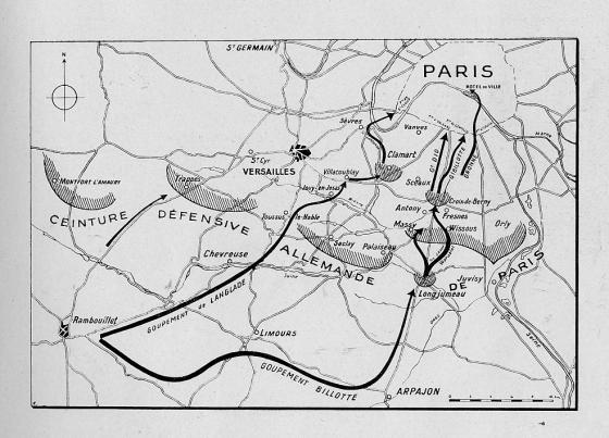 Движение дивизии Леклерка к Парижу 24 августа 1944 г.
