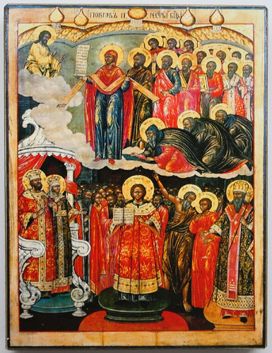 Икона покрова среднерусского извода